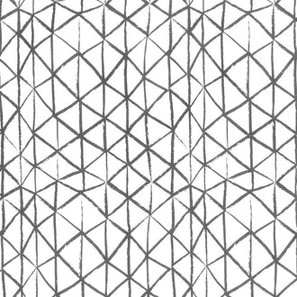 Zoology - Rustic Triangle Ivory Charcoal Yardage