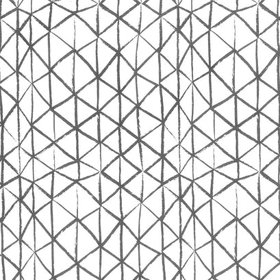 Zoology - Rustic Triangle Ivory Charcoal Yardage