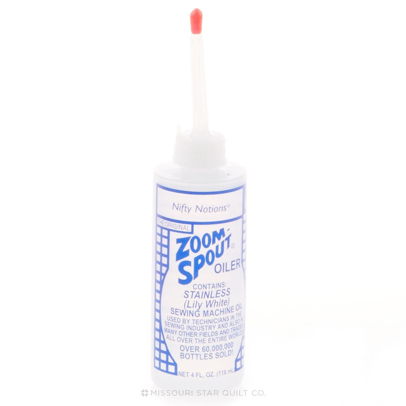 1 ~ Zoom SPOUT Oiler - 4 OZ Clear White Sewing Machine Oil Made in The USA